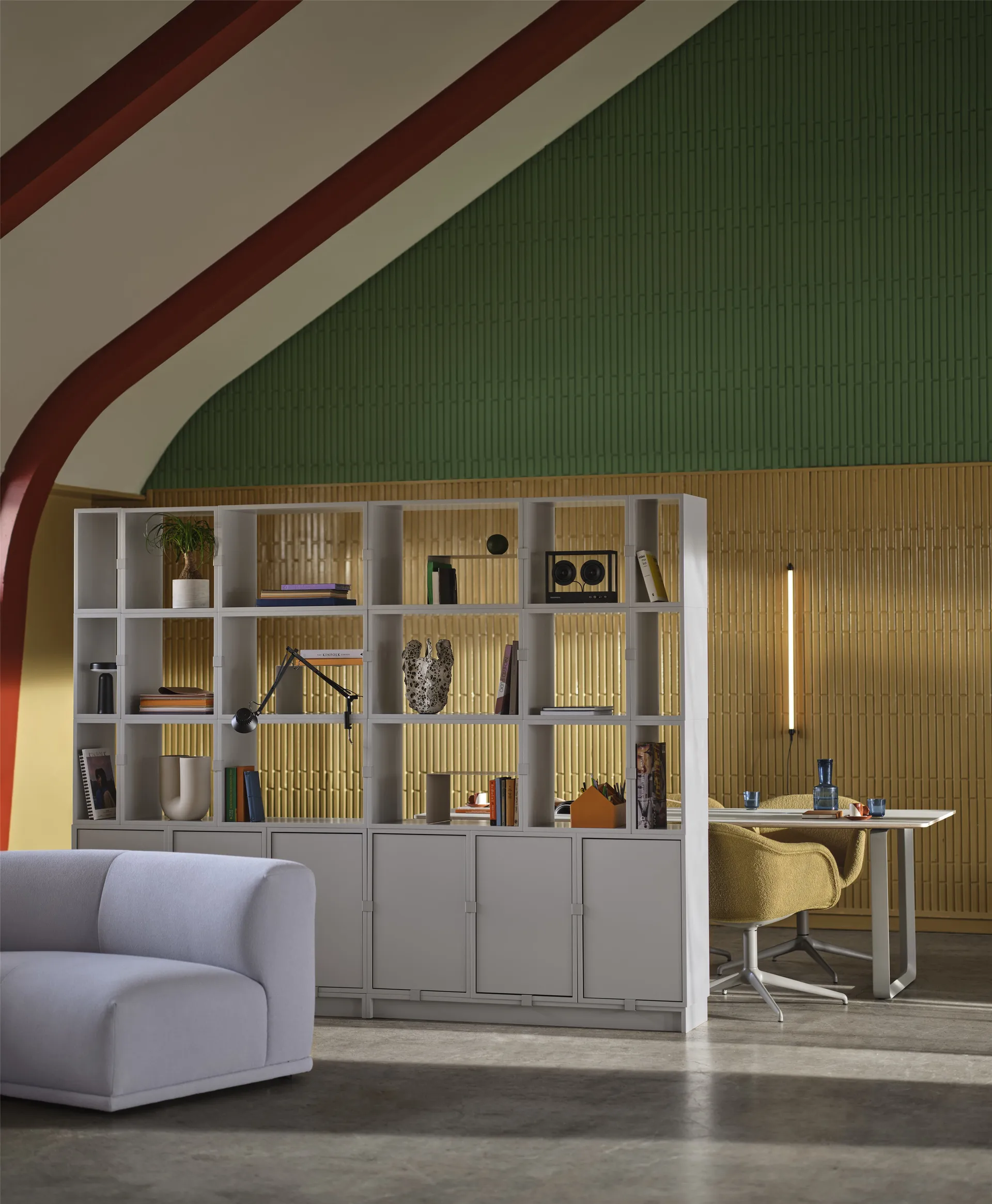 Stacked opbergsysteem kantoor configuratie 2, Grijs Muuto