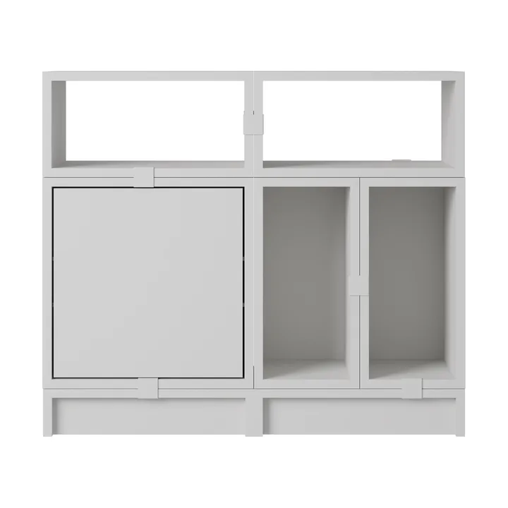 Stacked opbergsysteem kantoor configuratie 5 - Grijs - Muuto