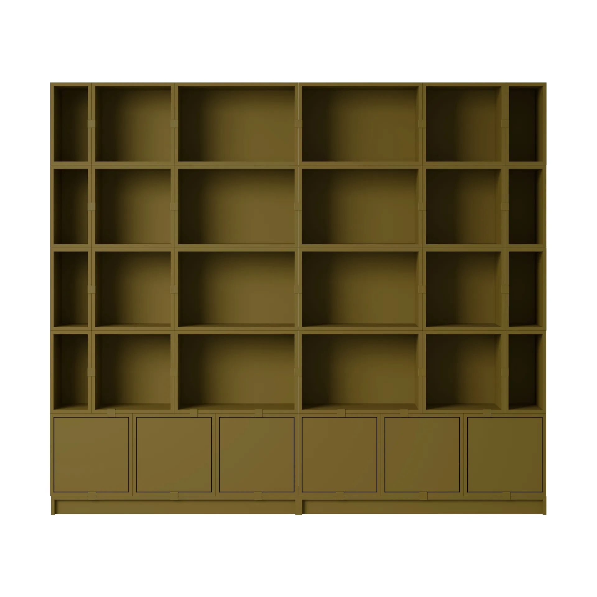 Stacked opslagsysteem Bookcase Configuration 1, Brown Green Muuto