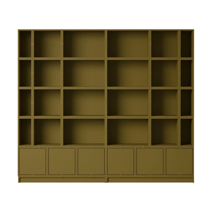 Stacked opslagsysteem Bookcase Configuration 1 - Brown Green - Muuto