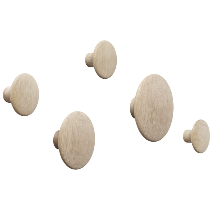 The Dots wandhaken 5-pack - eikenhout - Muuto