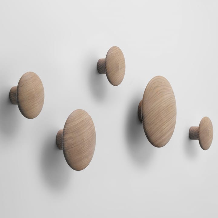 The Dots wandhaken 5-pack, eikenhout Muuto
