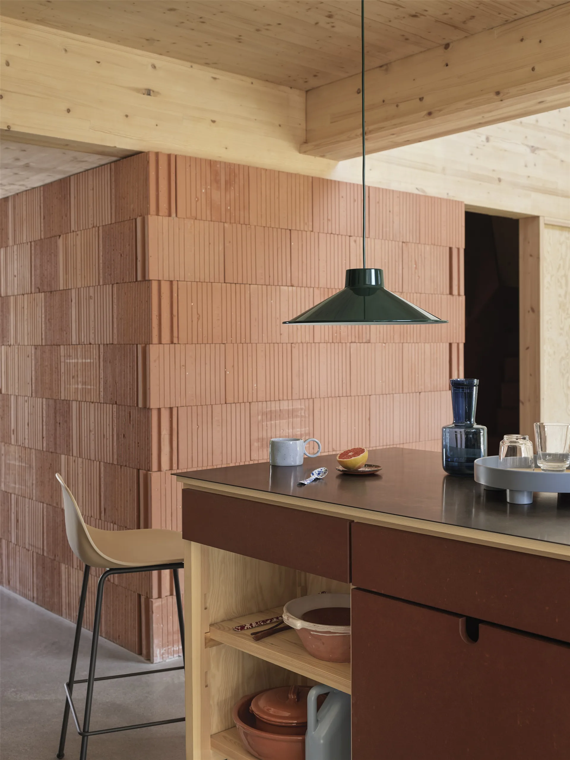 Top plafondlamp Ø36 cm, Donkergroen Muuto