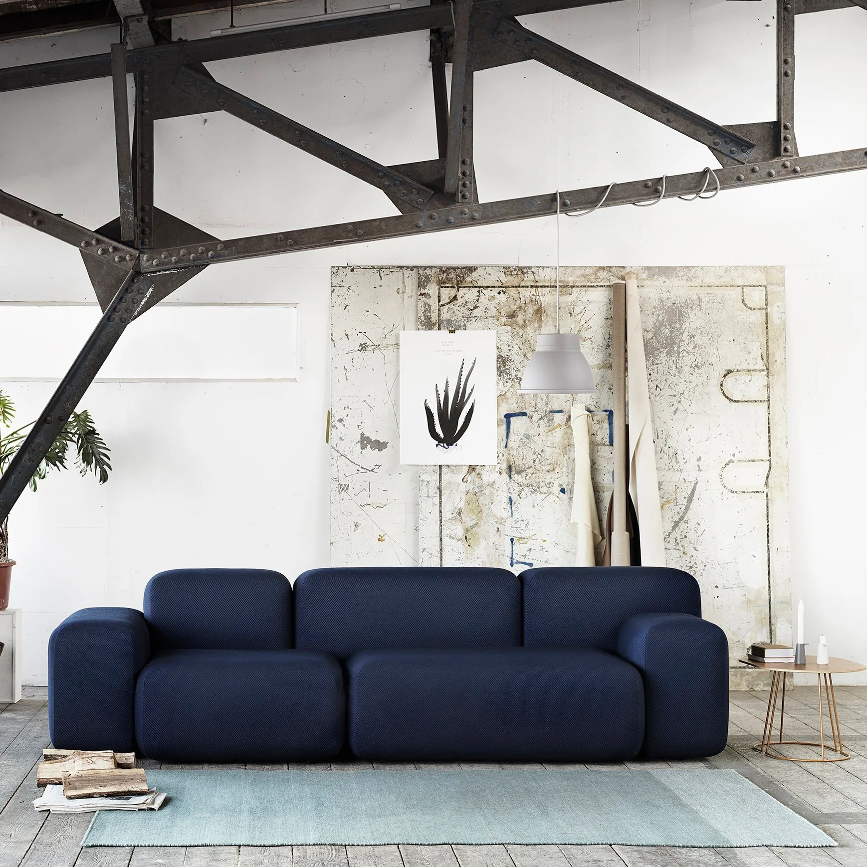 Varjo vloerkleed 170x240 cm, blauw Muuto