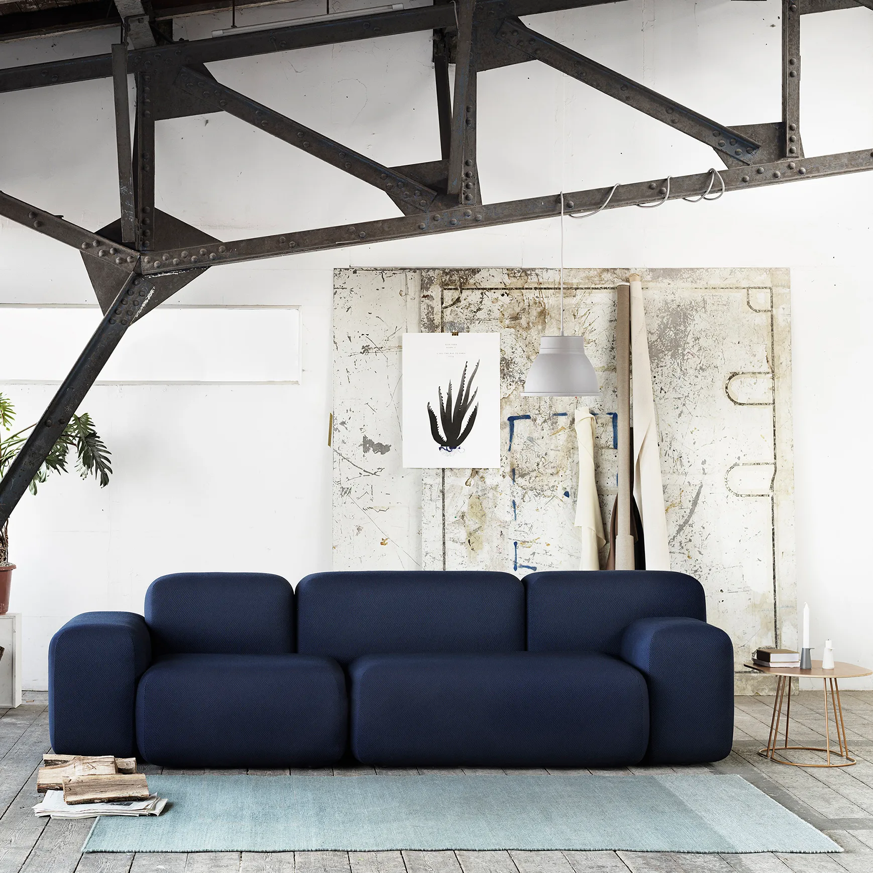Varjo vloerkleed 200 x 300 cm., blauw Muuto