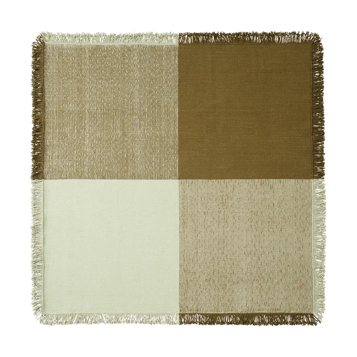 Verso vloerkleed van wol - Pale green-warm brown, 258x258 cm - Muuto