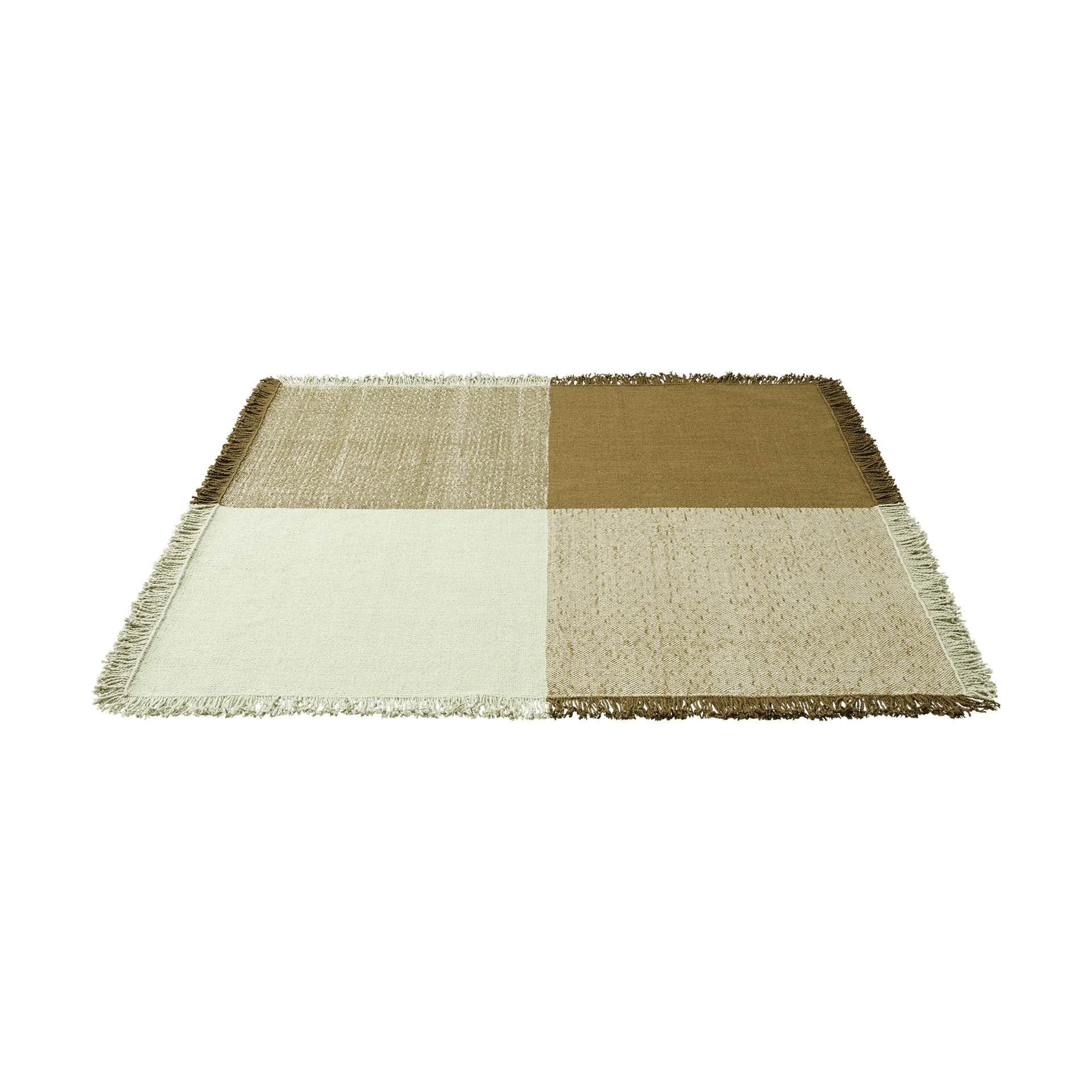 Verso vloerkleed van wol, Pale green-warm brown, 258x258 cm Muuto
