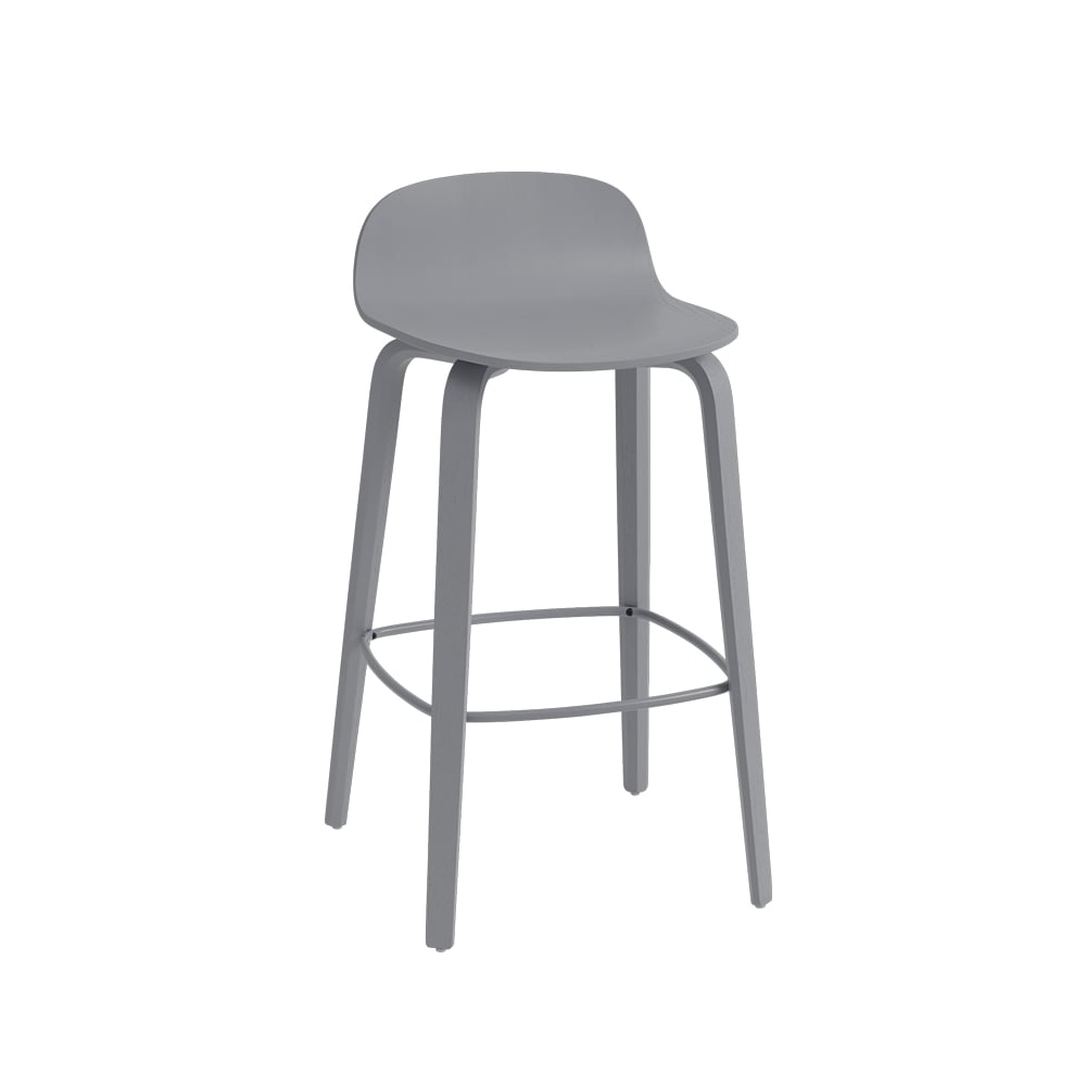 Muuto Visu barkruk Grey-Grey | Scandinavisch Interieur | Barstoelen | Grijs