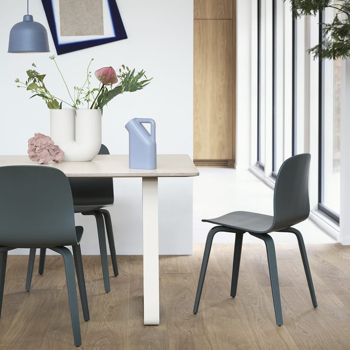 Visu Chair stoel houten onderstel, Dark green Muuto