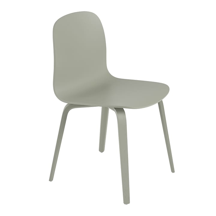 Visu Chair stoel houten onderstel - Dusty green - Muuto