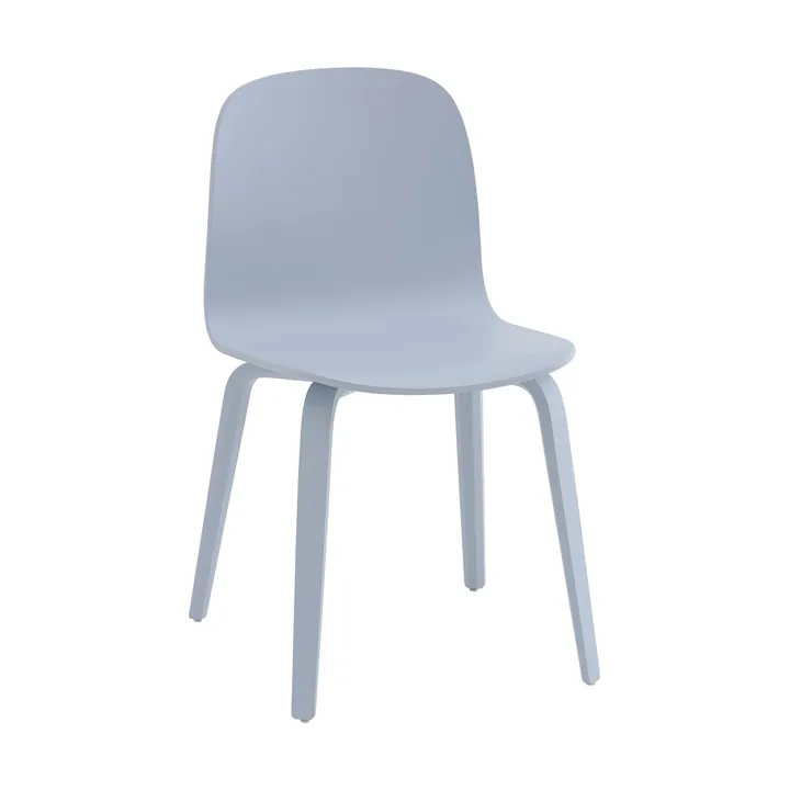 Visu Chair stoel houten onderstel - Light blue - Muuto