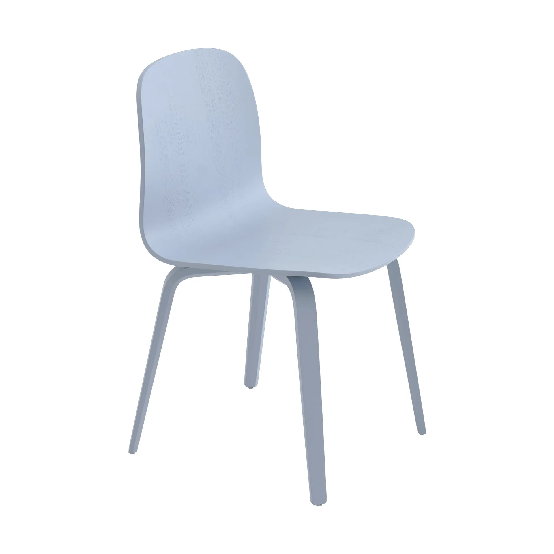 Visu Chair stoel houten onderstel, Light blue Muuto