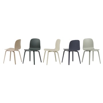 Visu Chair stoel houten onderstel - Sand - Muuto