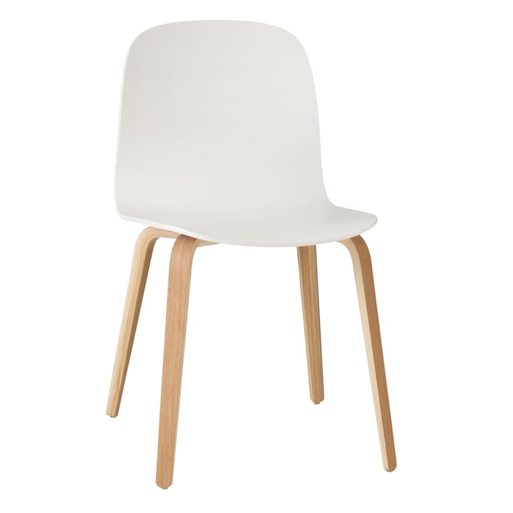 Visu Chair stoel houten onderstel - wit-eiken - Muuto