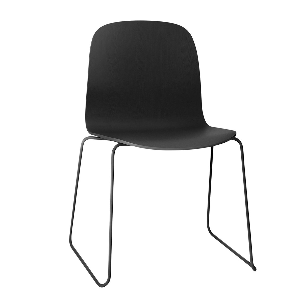 Muuto Visu stoel sledepoten Black-Black