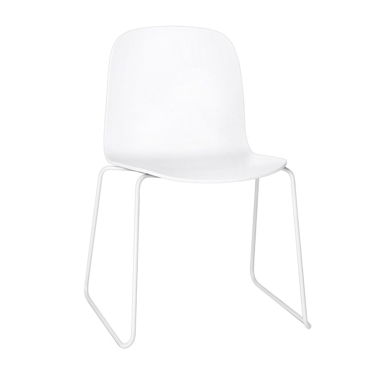 Muuto Visu stoel sledepoten White-White | Scandinavisch Interieur | Stoelen | Wit