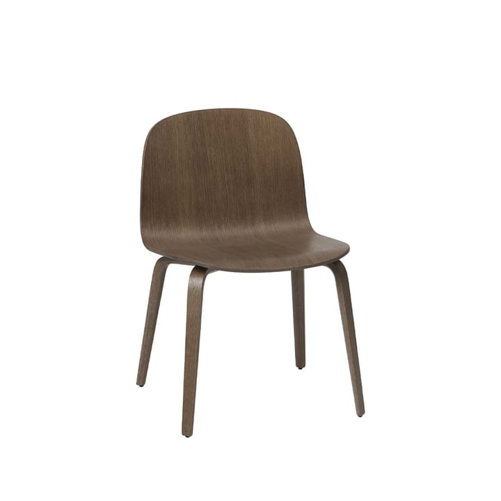 Visu Wide stoel - Stained dark brown-Wood base - Muuto