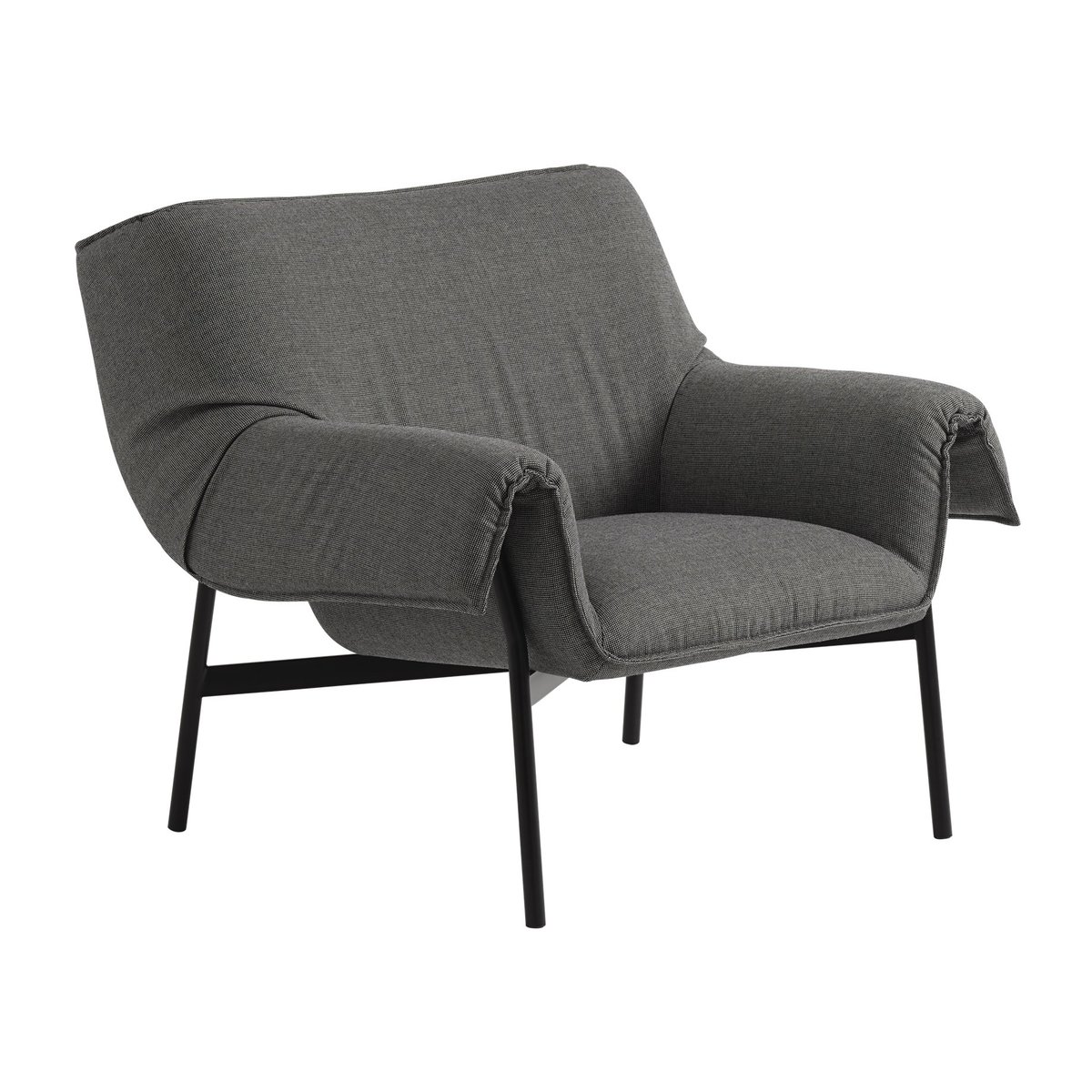 Muuto Wrap Lounge Chair Sabi 151-black | Scandinavisch Interieur | Fauteuils, krukken & hockers | Grijs