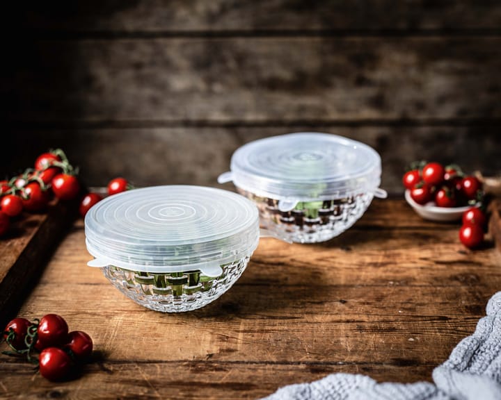 Bossa Nova kom met siliconedeksel Ø15 cm 2-pack, Transparant Nachtmann