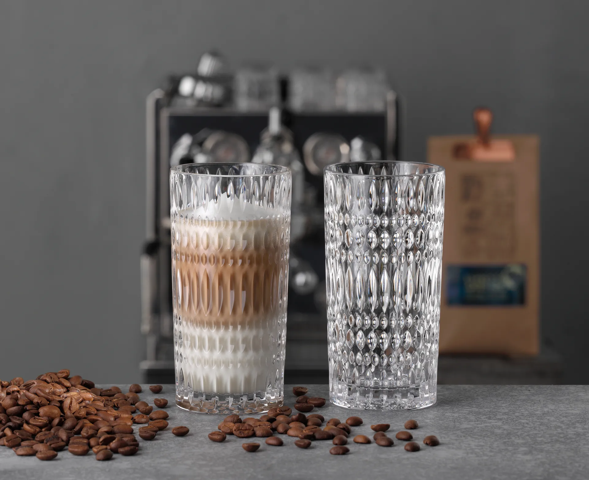 Ethno Barista Latteglas 43,4 cl 2-pack, Clear Nachtmann