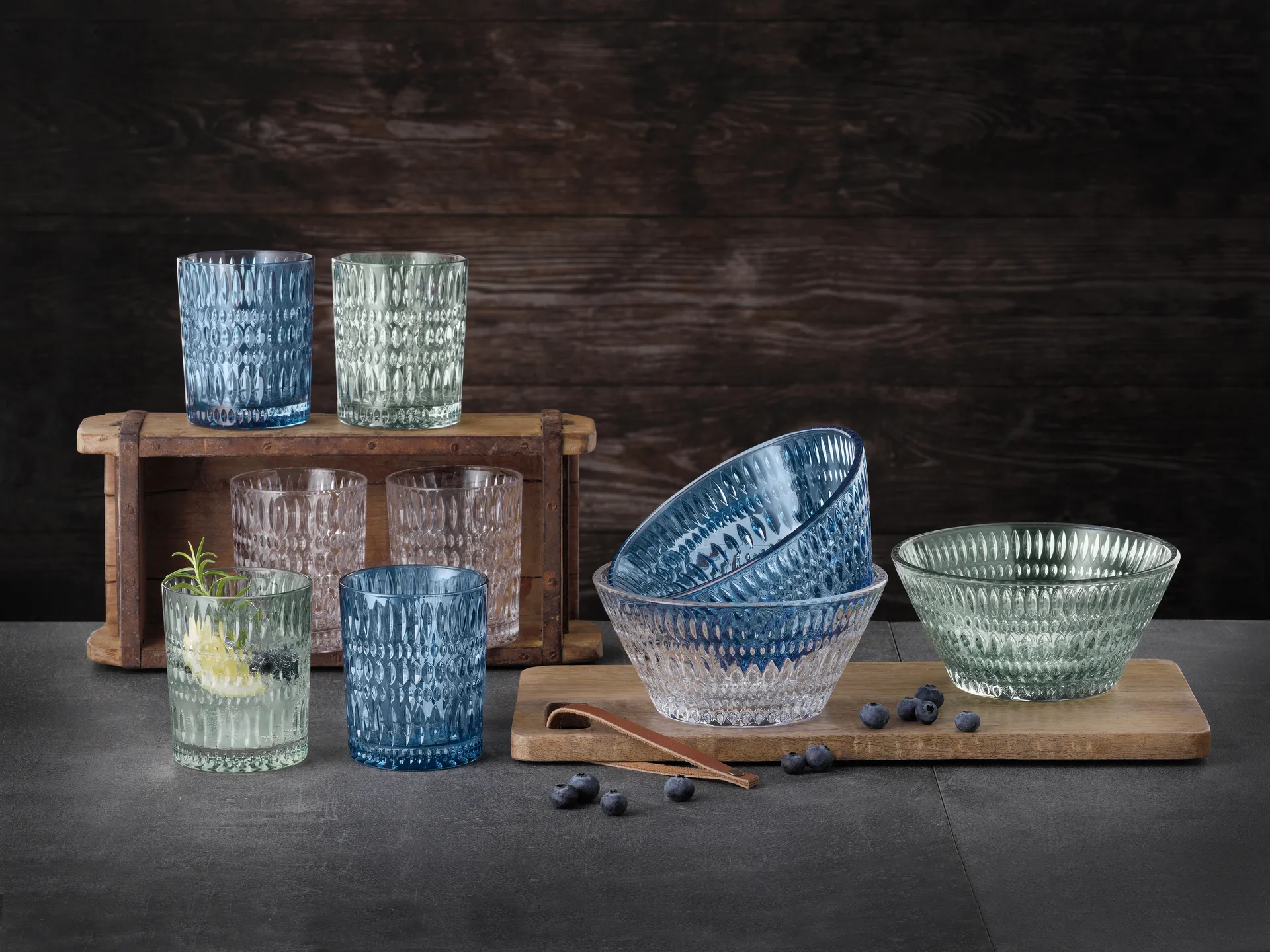 Ethno schaal Ø16,5 cm, Vintage blue Nachtmann