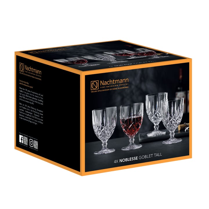 Noblesse glas op voet 4-pack, Transparant Nachtmann
