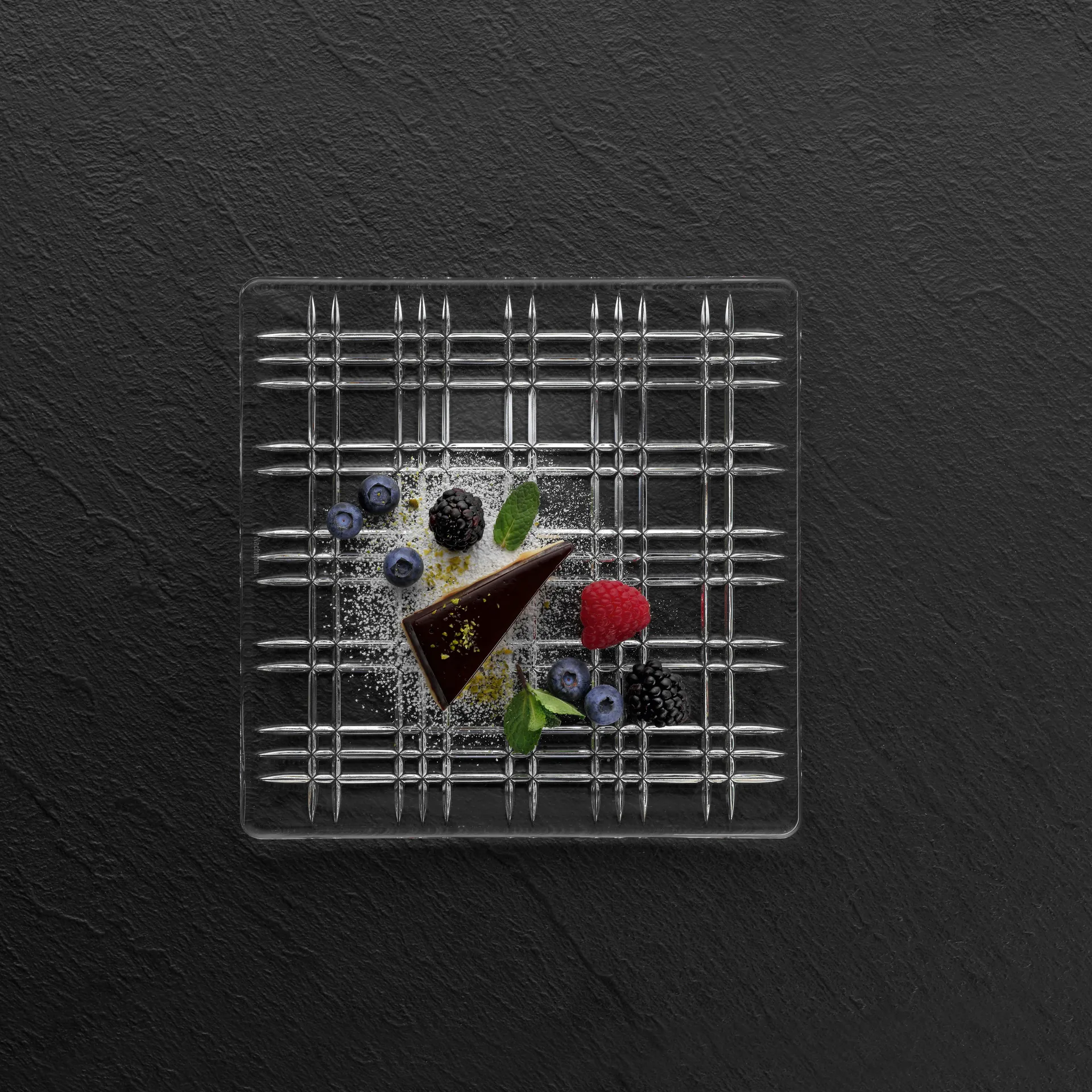 Vierkant bord 21 x 21 cm, transparant Nachtmann