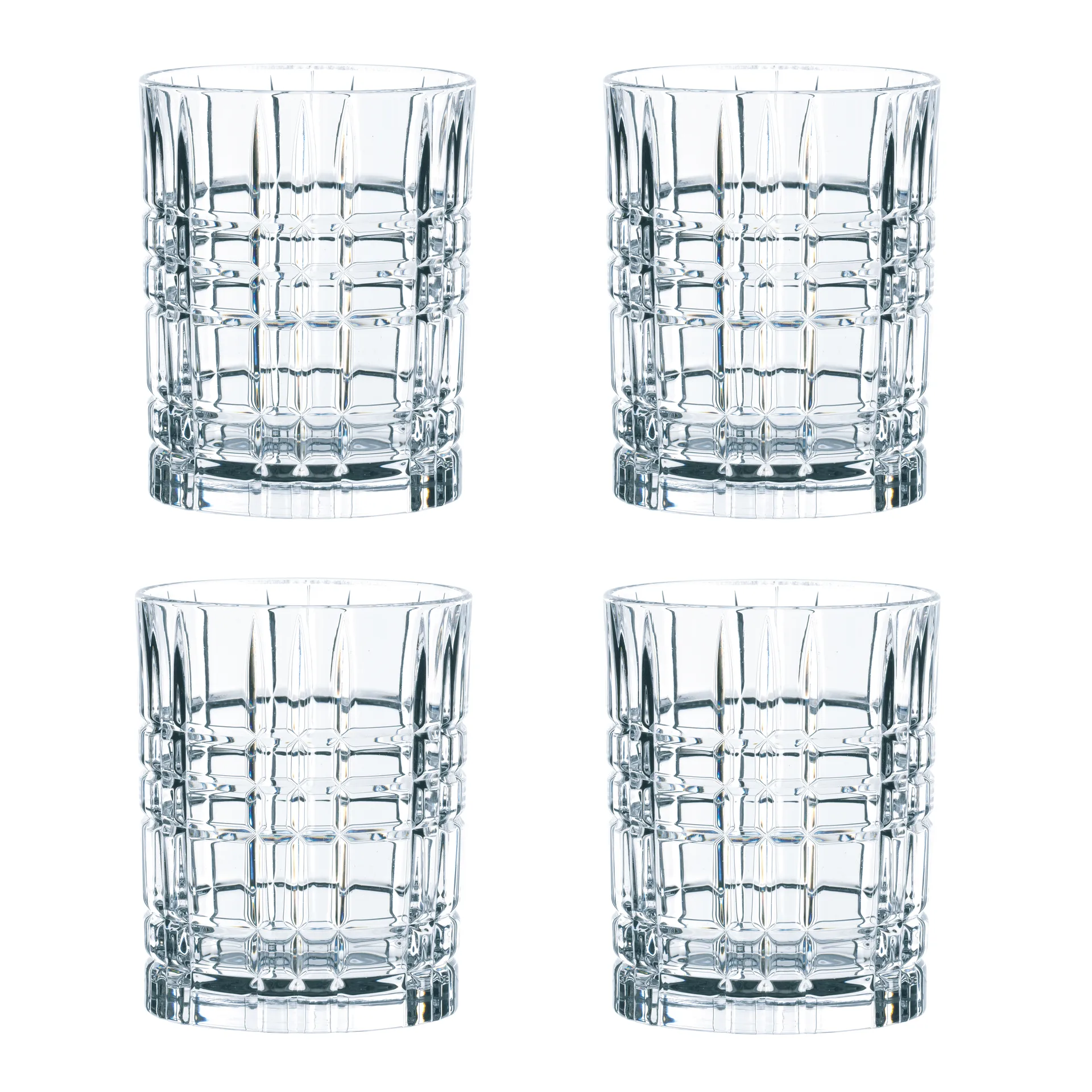 Vierkant whiskyglas 34 cl, 4 stuks, 34 cl Nachtmann