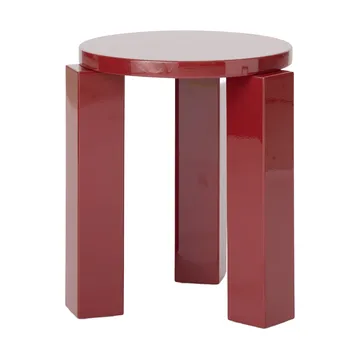 Atlas ronde kruk - Burgundy, Ø36x44 cm - New Works