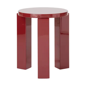 Atlas ronde kruk - Burgundy, Ø36x44 cm - New Works