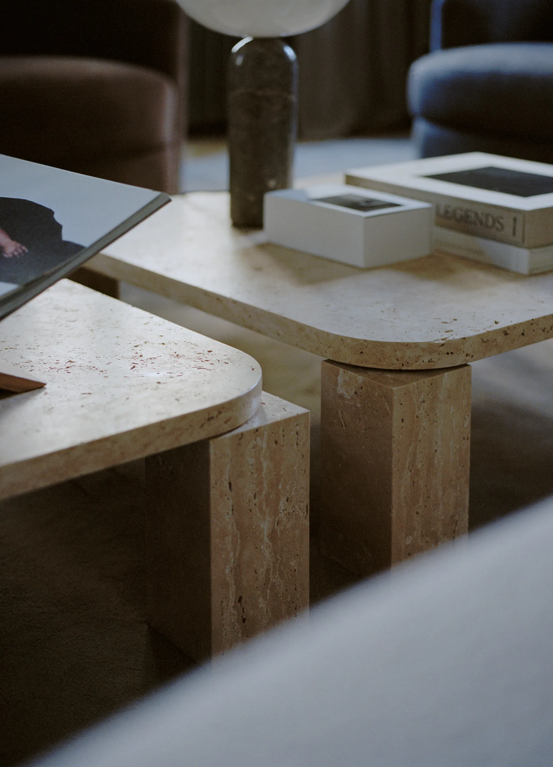 Atlas salontafel 60x60 cm, Unfilled Travertine New Works