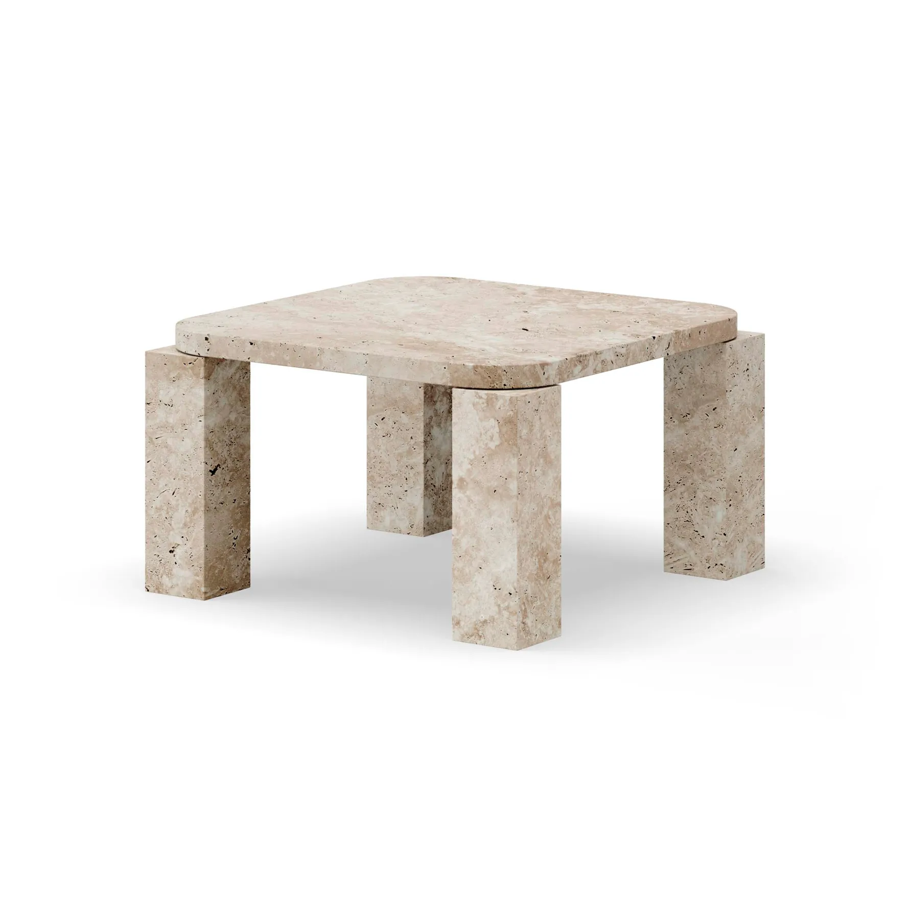 Atlas salontafel 60x60 cm, Unfilled Travertine New Works