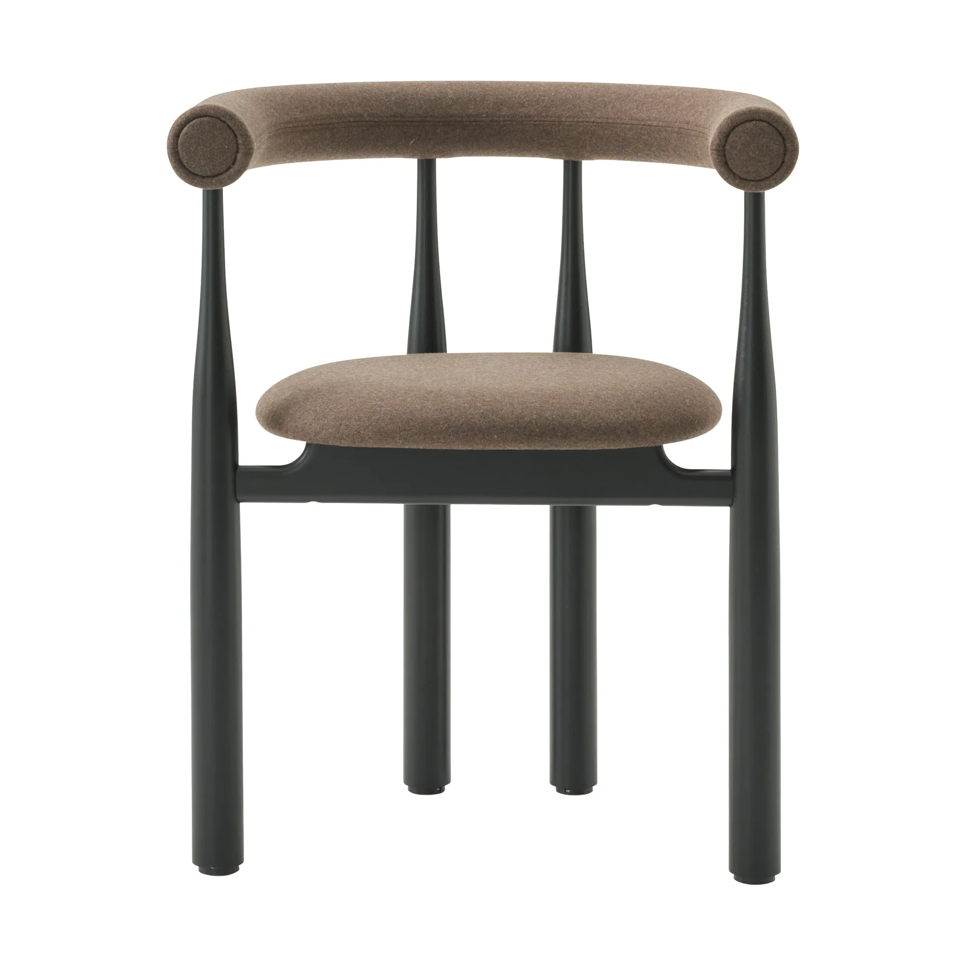 Bukowski armstoel bekleed, Black, Wooly Plus 1008 New Works