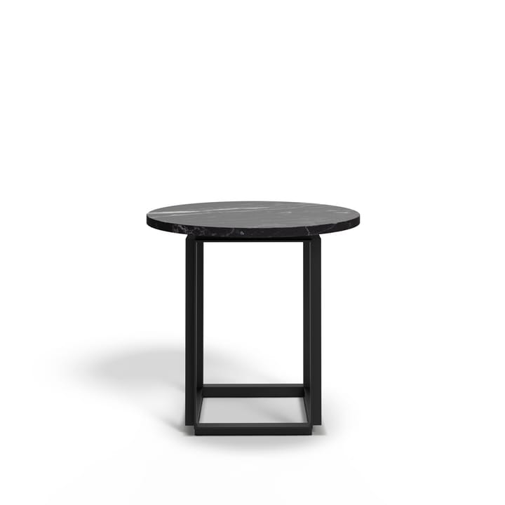 Florence bijzettafel - black marquina marble, ø50, zwart onderstel - New Works