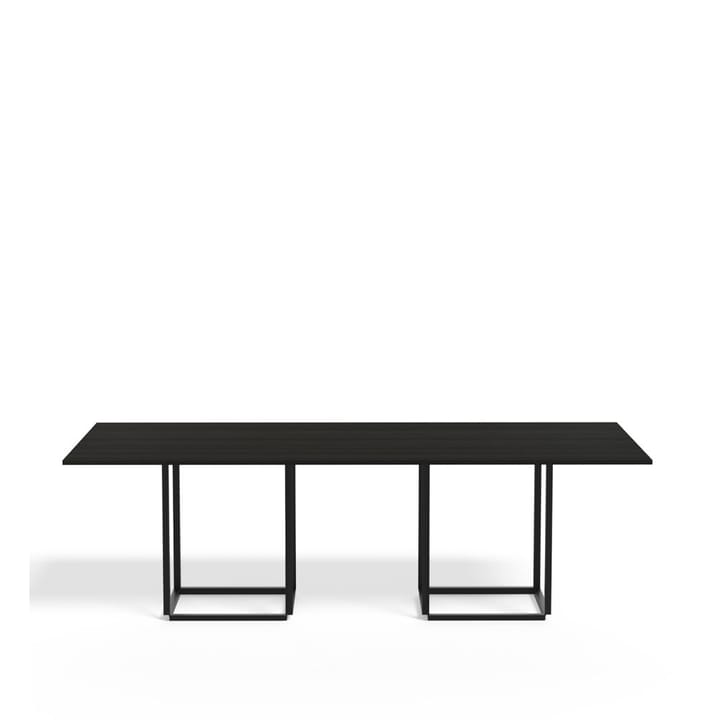 Florence rechthoekige eettafel - black ash, zwart onderstel - New Works