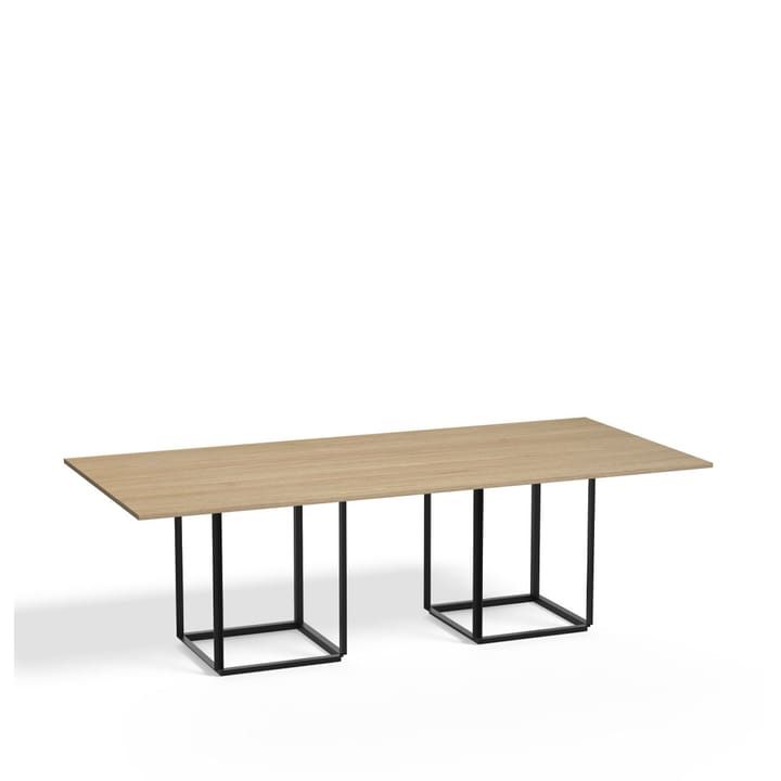 Florence rechthoekige eettafel, natural oak, zwart onderstel New Works