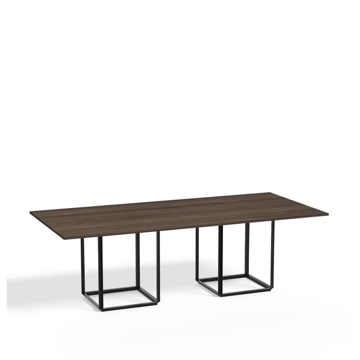 Florence rechthoekige eettafel, walnut, zwart onderstel New Works