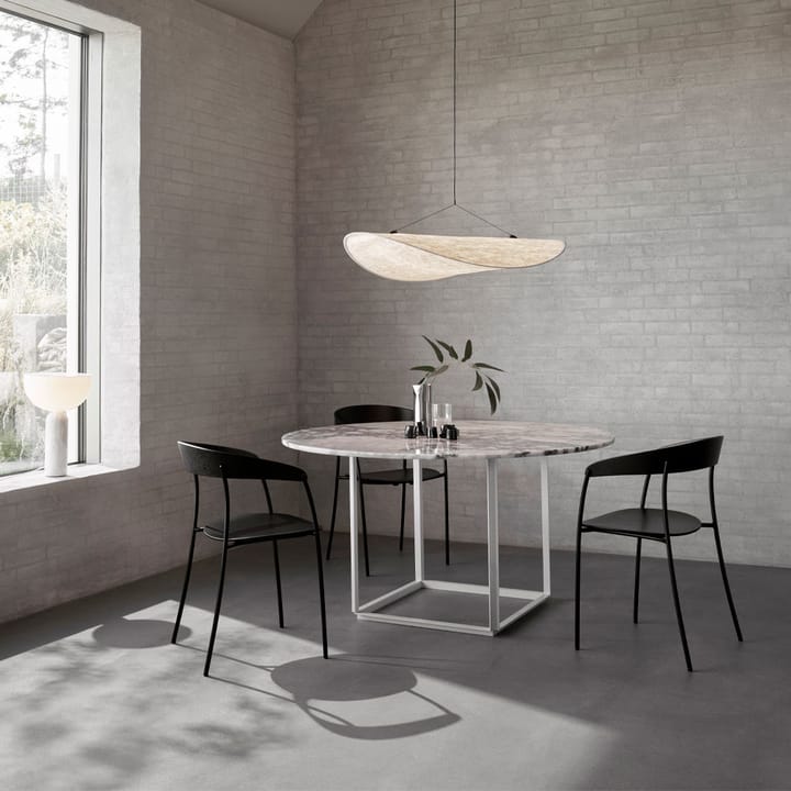 Florence ronde eettafel, walnut, ø120 cm, zwart onderstel New Works