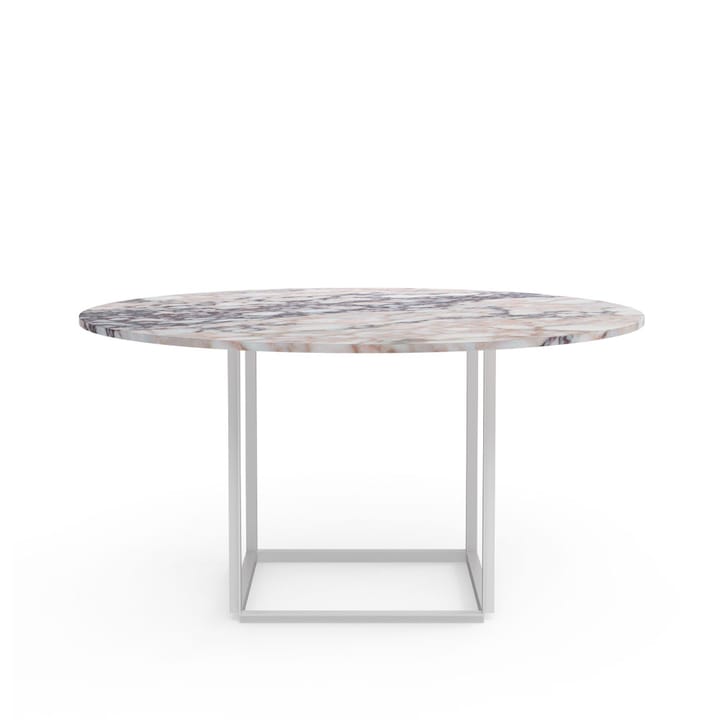 Florence ronde eettafel - white viola marble, ø145 cm, wit onderstel - New Works