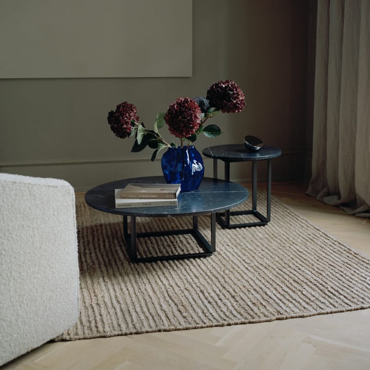 Florence salontafel, gris du marais marble, ø90 cm, zwart onderstel New Works