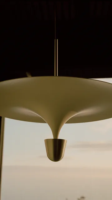 Kantarell hanglamp Ø60 cm - Nickel Plated - New Works