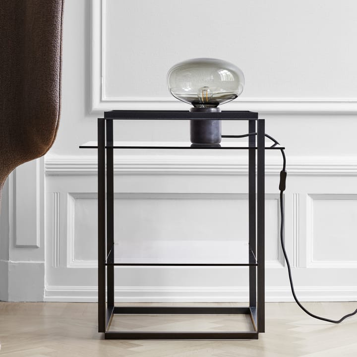 Karl-Johan tafellamp, Black marquina-smoked glass New Works