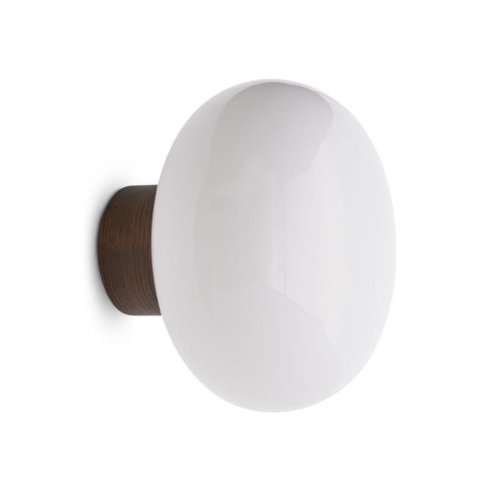 Karl-Johan wandlamp, Smoked oak-white opal glass New Works