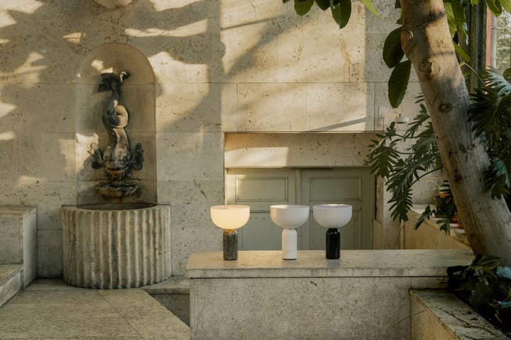Kizu portable tafellamp, White marble New Works
