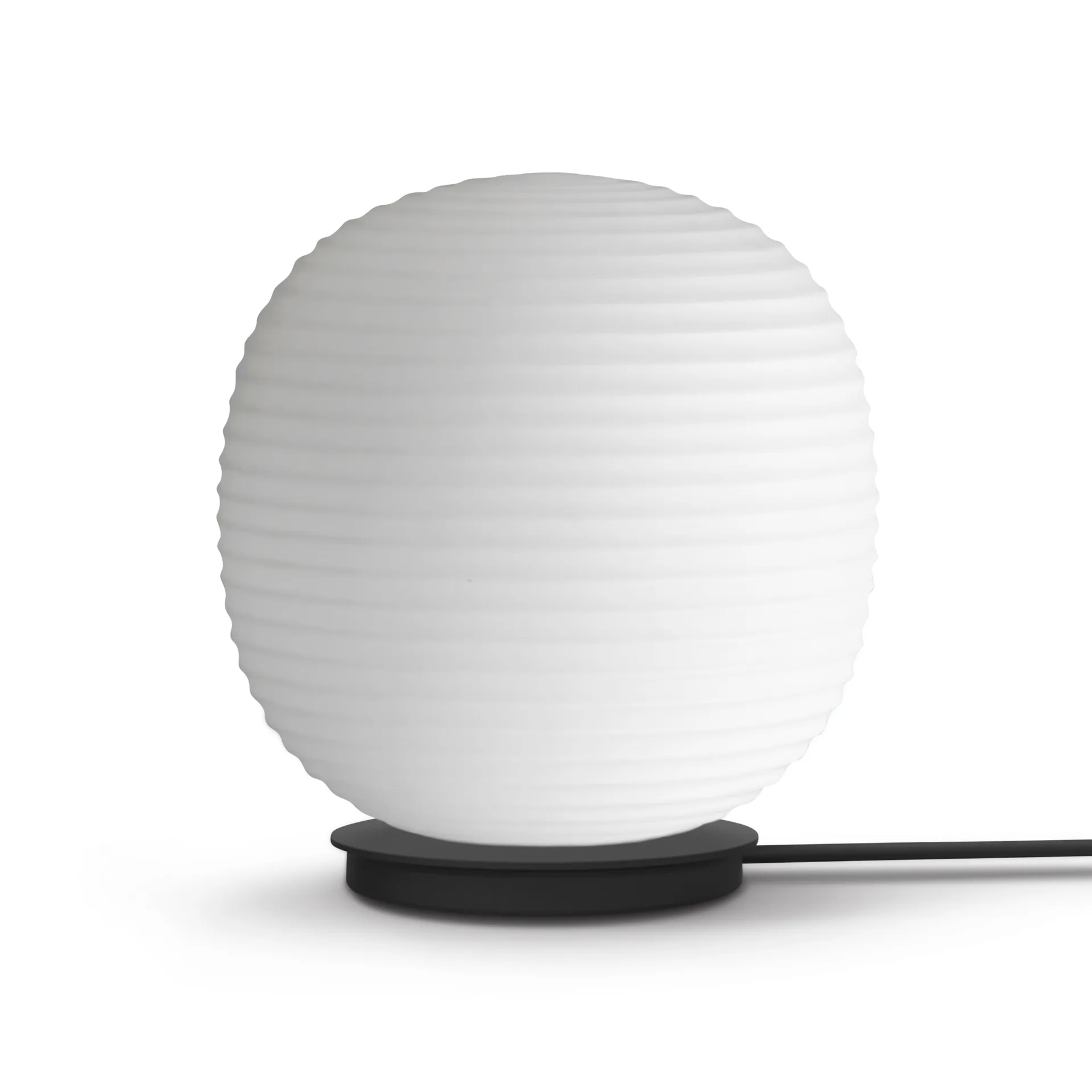 Lantern Globe tafellamp medium, Frosted white opal glass New Works