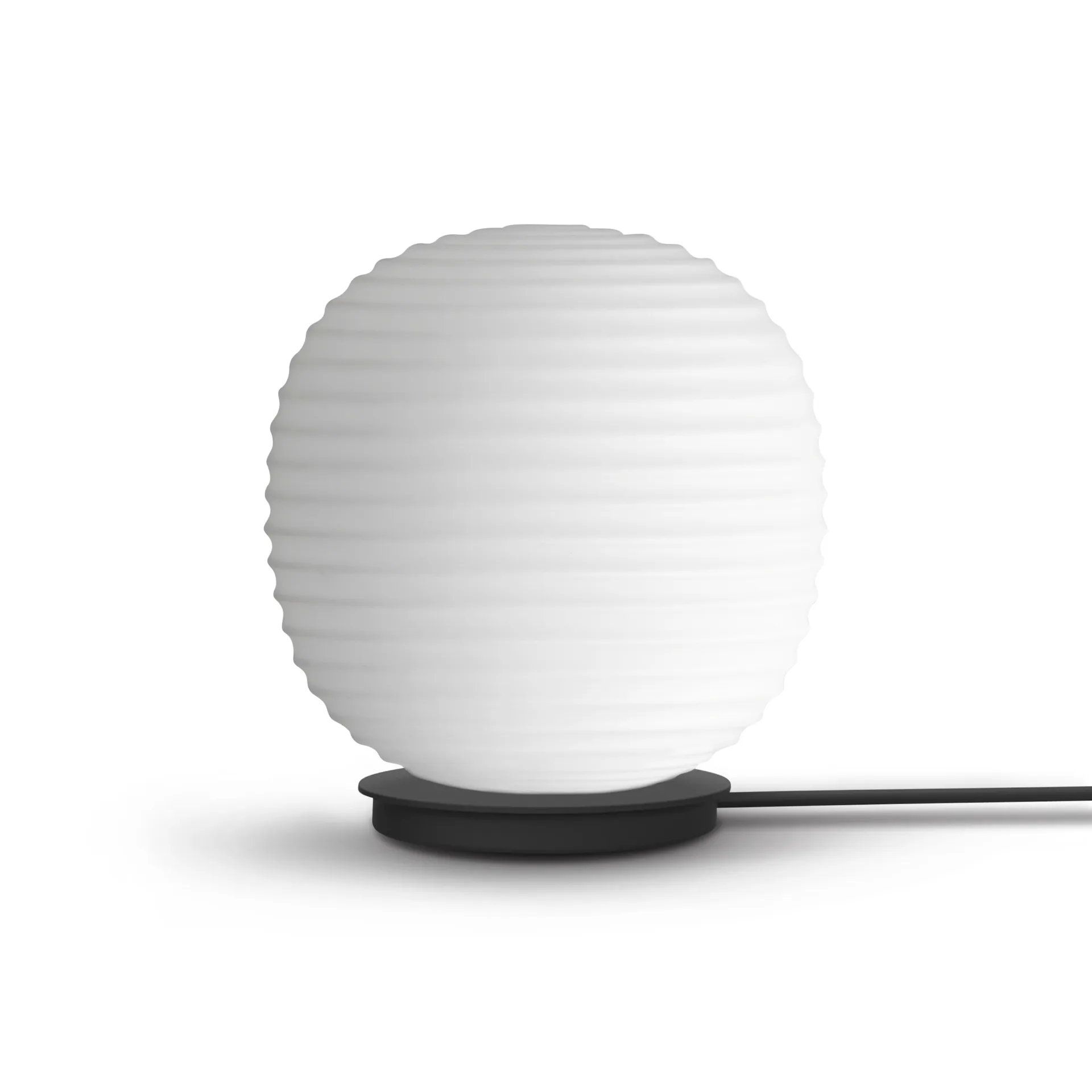 Lantern Globe tafellamp small, Frosted white opal glass New Works