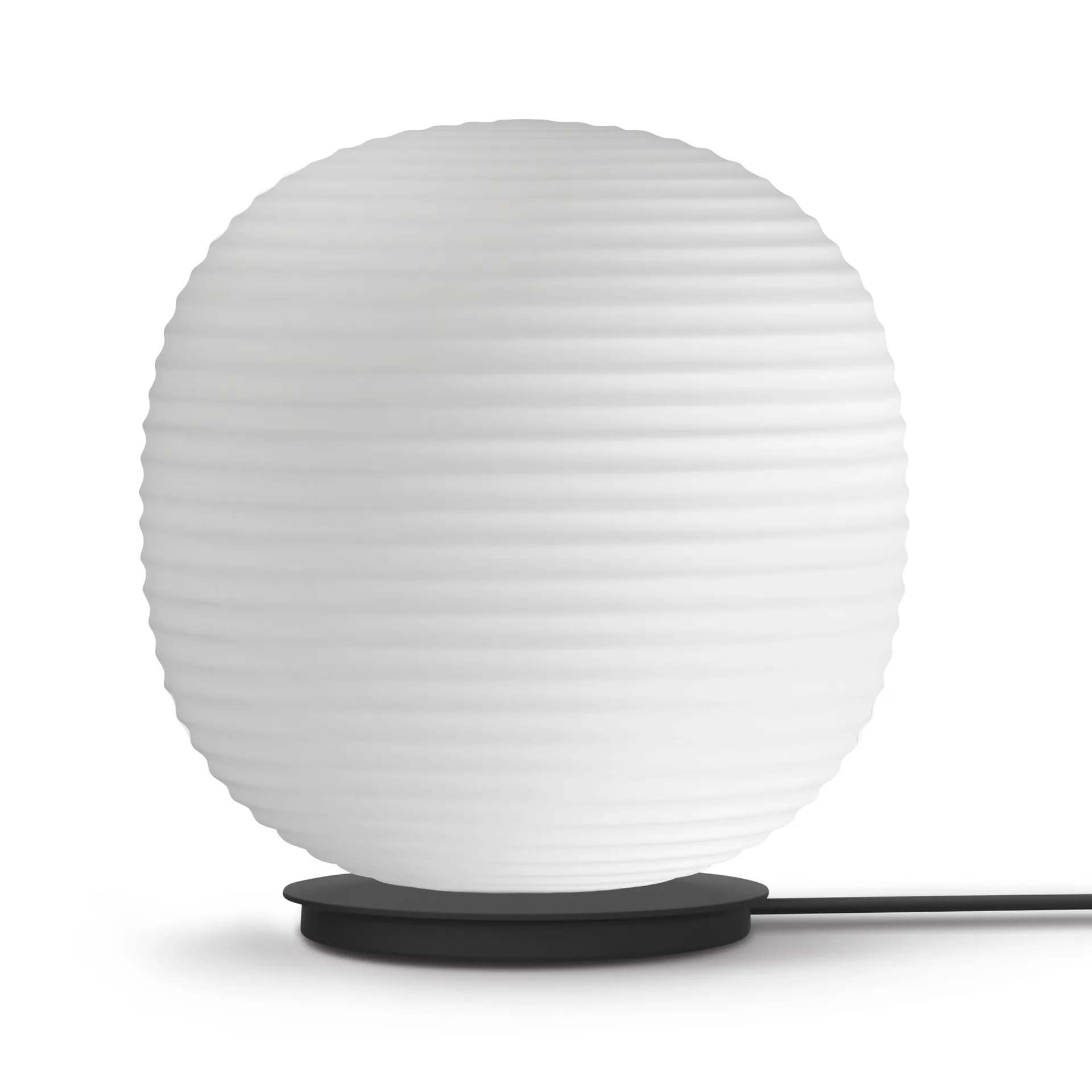 Lantern Globe vloerlamp large, Frosted white opal glass New Works