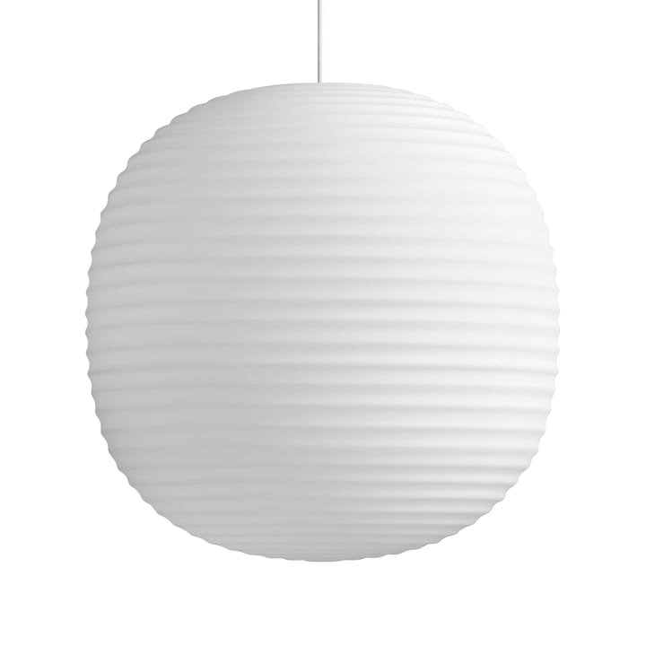 Lantern hanglamp large, Frosted white opal glass New Works