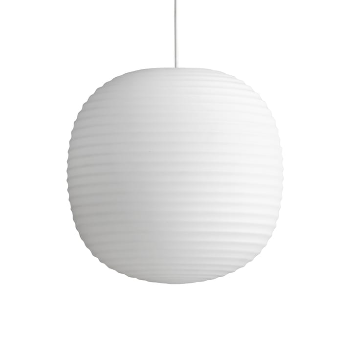 Lantern hanglamp medium, Frosted white opal glass New Works