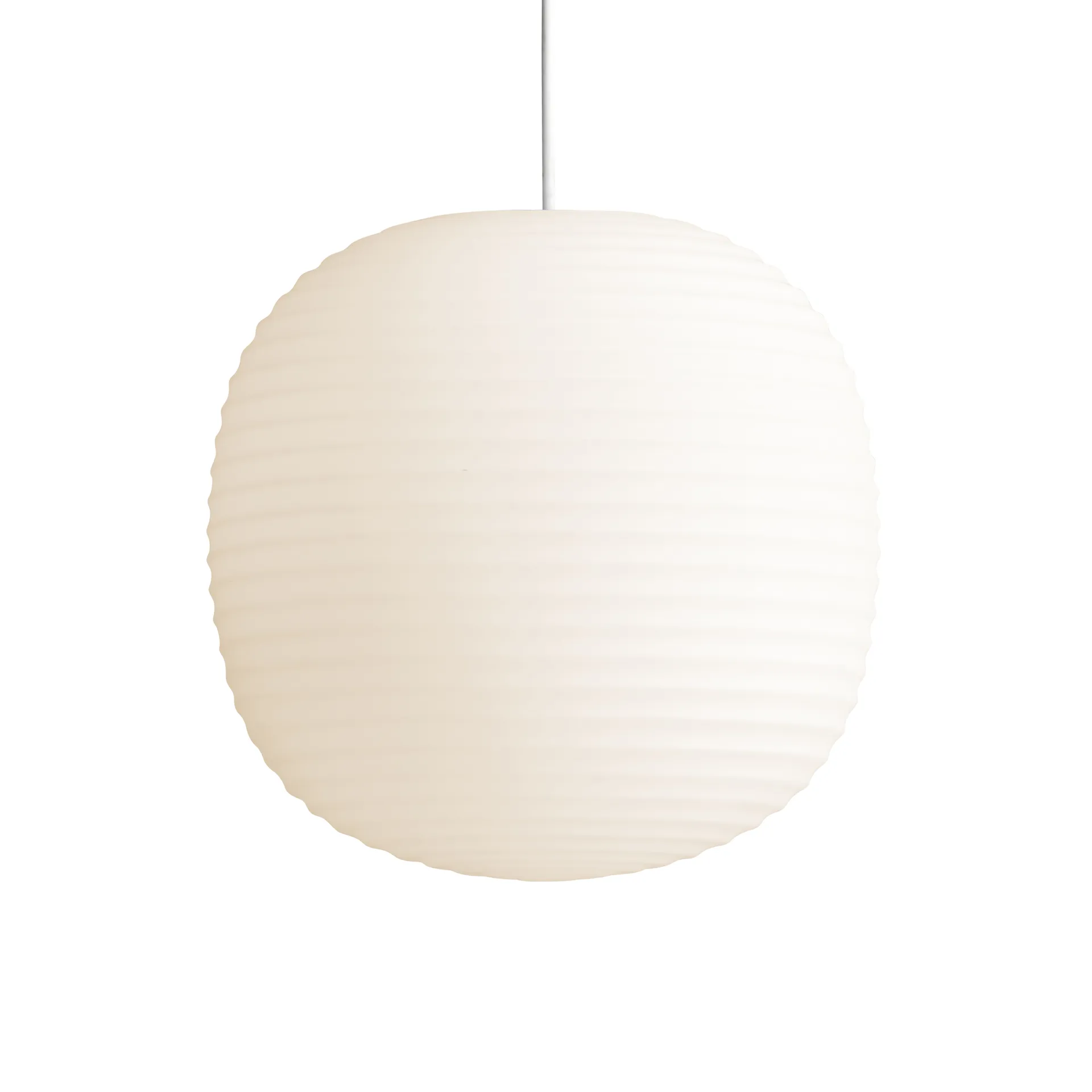 Lantern hanglamp medium, Frosted white opal glass New Works
